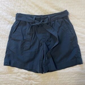 POLO RALPH LAUREN -Paperbag Belted Hi Rise Shorts Navy Blue Women's Sz small